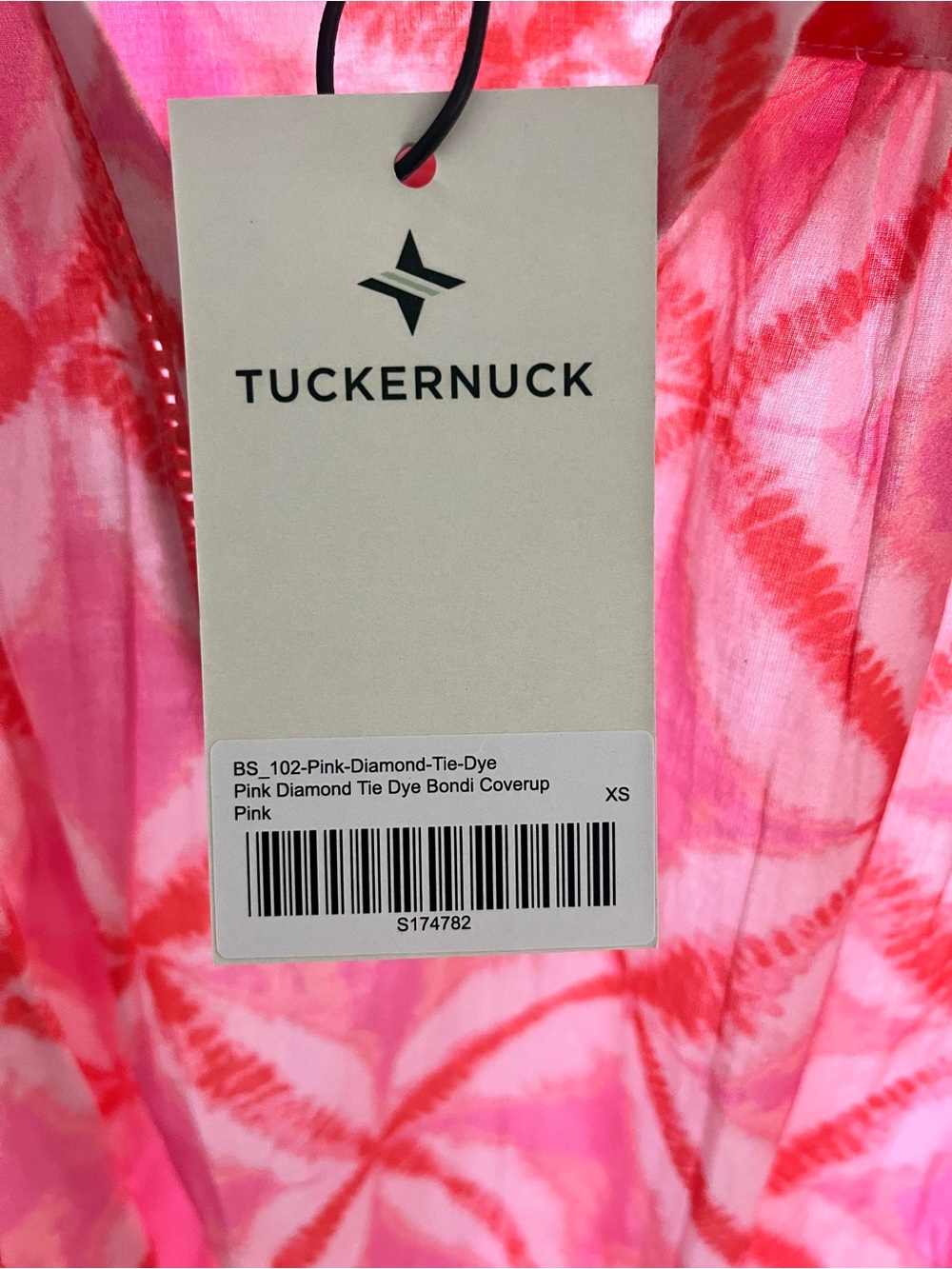 Tuckernuck Pink and Coral Geometric Swim Coverup Tunic - Picture 7 of 7